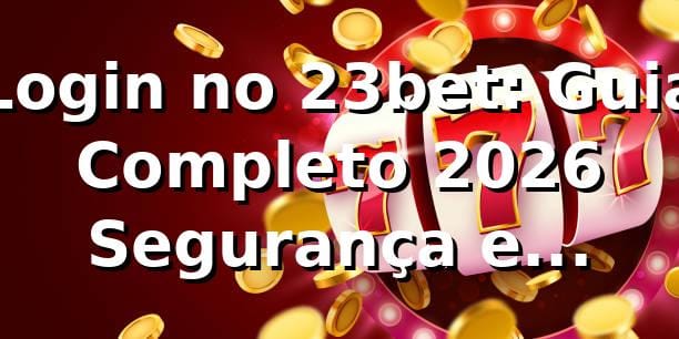 Login no 23bet: Guia Completo 2026 🏆 Segurança e Facilidade